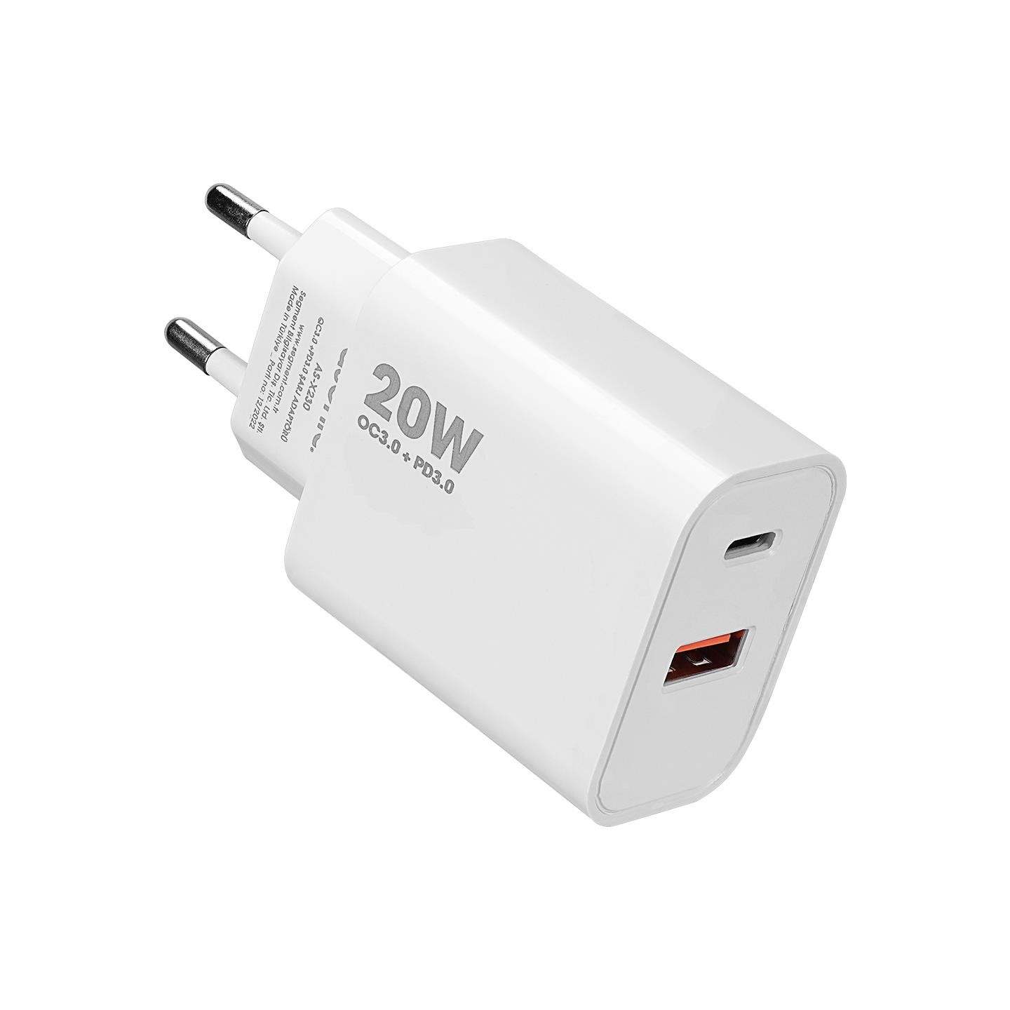 アコス cow6030 セニング20% Asonic AS-X230 20W PD3.0+QC3.0 Hızlı Şarj Adaptörü - 1510544