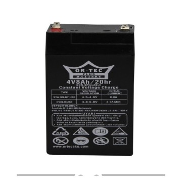 Ortec 4V 8Ah Bakımsız Kuru Akü