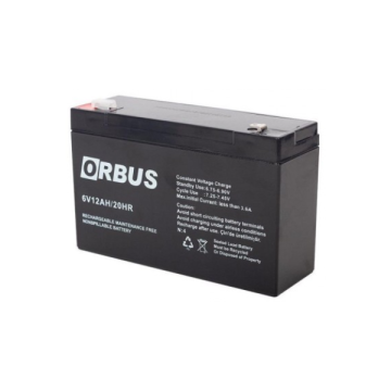 Orbus 6V 12Ah Bakımsız Kuru Akü