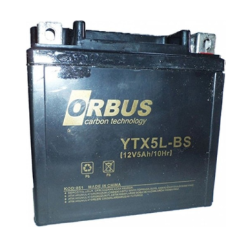 Orbus YTX5L-BS 12V 5Ah Karbon Motosiklet ATV Aküsü
