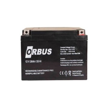 Orbus 12V 26Ah ORB12-26 Bakımsız Kuru Akü