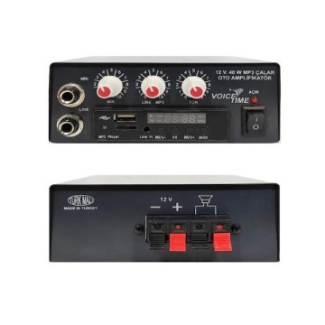 VoiceTime 12V 40W Usb Girişli Pazarcı Anfisi