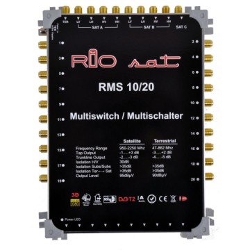 Riosat 10x20K 20 Çıkışlı Merkezi Sistem Santrali