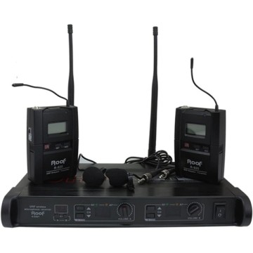 Roof R-920 2 Yaka 2 Kanal Uhf Dijital Telsiz Mikrofon
