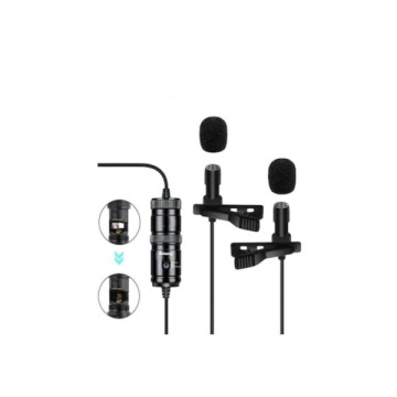 König K-YM04D Youtuber Telefon Çift Yaka Mikrofonu