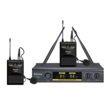 König K-402 Y-Y UHF Çift Kanal 2 li Yaka Mikrofonu