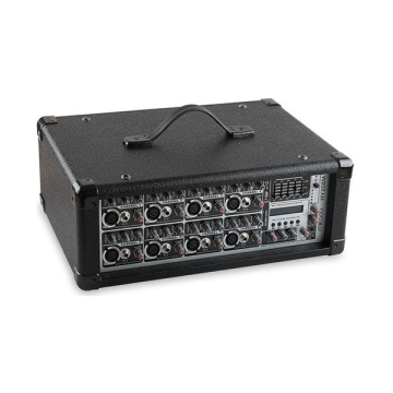 Mikado HY208M 150W Mono Siyah Usb Mp3 Destekli 8 Kanal Mixer Amplifikatör