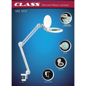 Class MG-1815 5X Mercekli LED Işıklı Masa Büyüteci