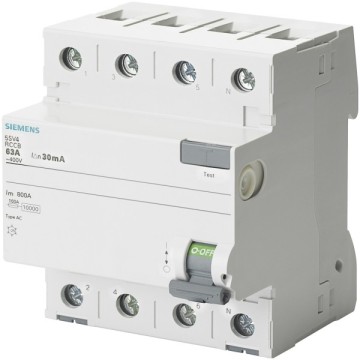 Siemens 5SV4346-0 3x63 30mA Kaçak Akım Rölesi