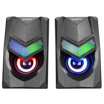Snopy SN-X25 2.0 RGB Işıklı 2x3W Siyah Usb Speaker