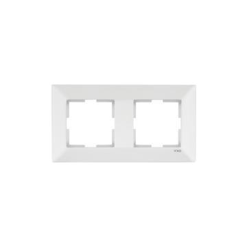 Viko Karre Meridian Beyaz İkili Yatay Çerçeve
