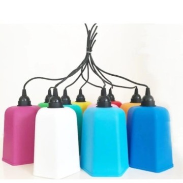 Ağaç Feneri E27 Altıgen Tekli Açık Mavi