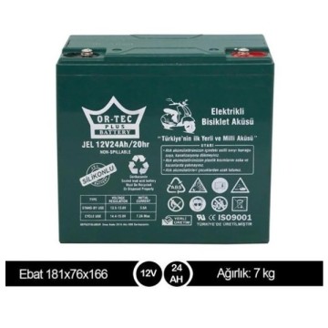 Ortec 12V 24A Silikon Jel Akü
