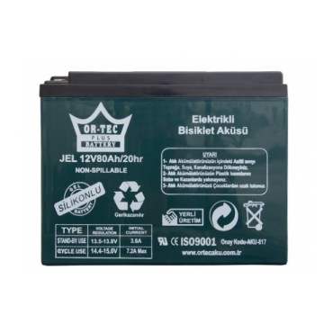 Ortec 12V 80Ah Silikon Jel Akü
