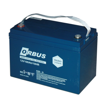 Orbus 12V 100Ah Bakımsız Nano Karbon Jel Akü