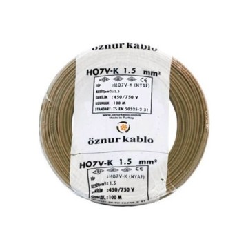 Öznur 1.5mm NYAF Kablo (H07V-K) (Kahverengi)