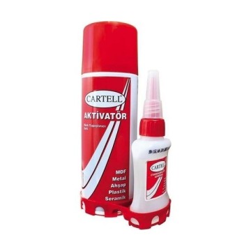 Cartell 200 ml Aktivatör Hızlı Yapıştırıcı Seti