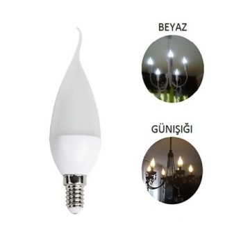 YCL KEY-217S 7W E14 560 Lumen Kıvrık Mum Amp Sarı