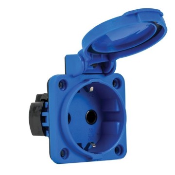 Tem Schuko Tip Çift Girişli Pano Prizi IP54