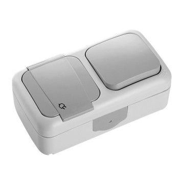 Viko Palmiye Beyaz Anahtar+Top. Priz Yatay