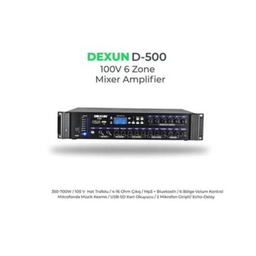 Dexun D-500 700W 100V 6 Bölgeli Mixer Anfi