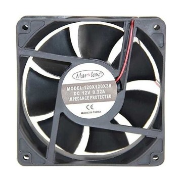 120x120x38mm 12V Dc 2 Pin Plastik Kasa Fanı