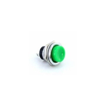 IC180  BTN-03 Yeşil 11x24mm Metal Push Buton Yuvar