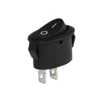 IC134C Oval Işıksız Anahtar ON-OFF 2P Siyah