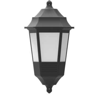 Mutlusan Flora Bahçe Armatür Yarım Aplik IP44 Siya