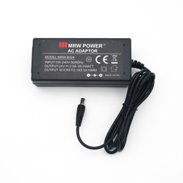 Mervesan MRW-6024 60W 24V 2.5A 5.5x2.1mm Masa Tip 