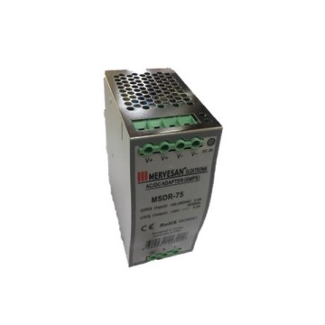 Mervesan MSDR-75-12 75W 12VDC 6.25A Ray Tipi AC,DC