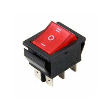 IC105 Geniş Işıklı Anahtar Kırmızı ON-OFF-ON 6P
