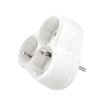 Viko Üçlü Topraklı Yonca Fiş-Priz Sıva Üstü Beyaz