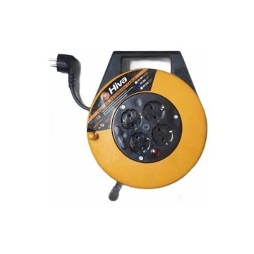 Hiva HV310 3x1.5mm Makaralı Uzatma Kablosu 10m.