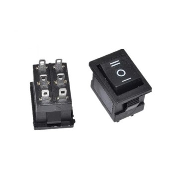 IC121-6 Mini Işıksız Anahtar ON-OFF 6P Siyah