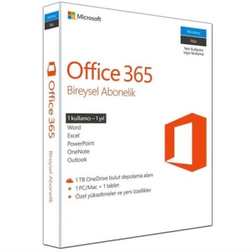 Microsoft Office 365 Bireysel 1Kul. 1Yıl QQ2-00521