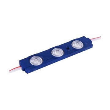 Modül Led Lensli 3 Çipli Renkli Kasa Mavi