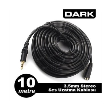 Dark 10m. 3.5mm Stereo Ses Uzatma Kablosu