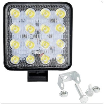 16 Ledli 48W 9-80V Kare Çalışma Lambası