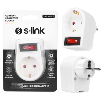 S-Link SL-05P 16A 350 Jolue Anah. Akım Kor. Priz