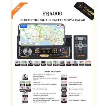 Fi Audio FR4000 FM/BT/AUX/2 USB/TF Oto Teyp