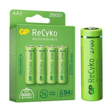GP 270AAHCE-2EB4 2600mAh AA Şarjlı Pil 4 lü     