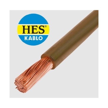 Hes 2.5mm NYAF Kablo (H07V-K) (Kahverengi)