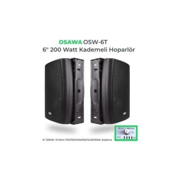 Osawa OSW-6T Trafolu Siyah Duvar Hoparlörü