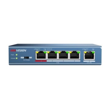 Hikvision DS-3E0105P-E(B) 4 Port 10/100 PoE Swith