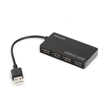 Dark 4 Port USB 2.0 USB Hub