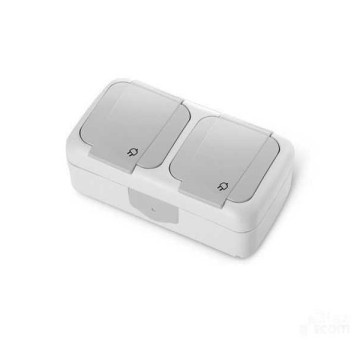 Viko Palmiye Gri Kombine Anahtar + Topr. Priz