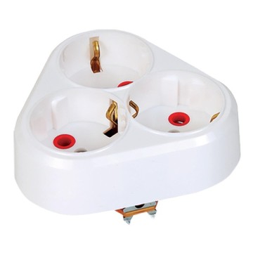 Mutlusan Topraklı Üçlü Fiş-Priz Yonca Tip Sıva Alt