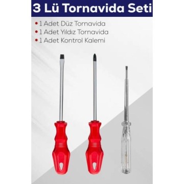 Hon Üçlü Tornavida-Kontrol Kalemi Seti