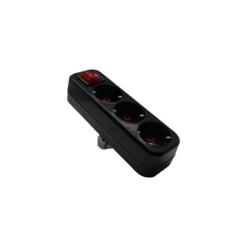 Mutlusan Plus Üçlü Fiş-Priz Düz Tip Anah. Siyah